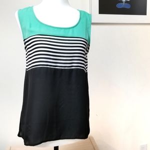 E(Hanger)M Sleeveless Green&Black Tank Top Size L